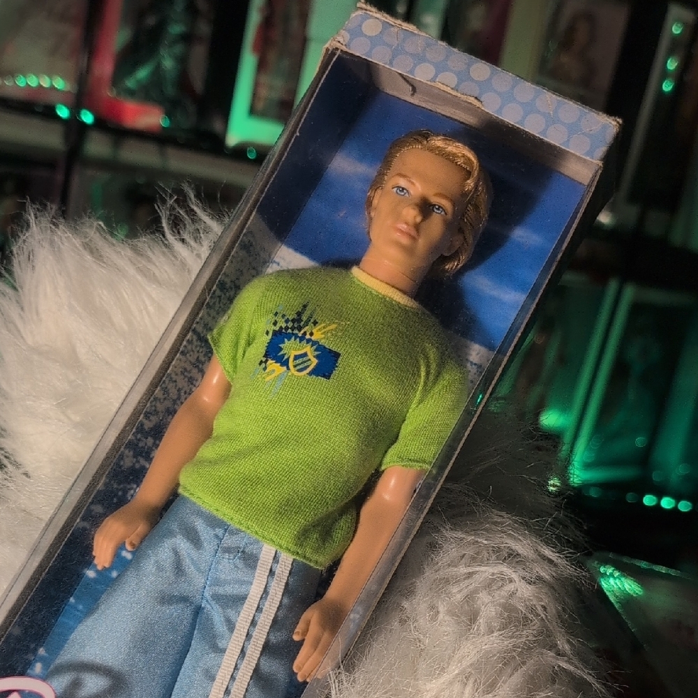 Vintage Doll in Green Shirt and Blue Pants